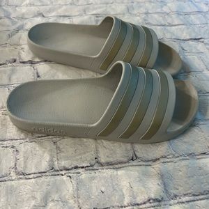 adidas Gray Slide Sandals
